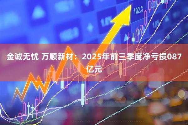 金诚无忧 万顺新材：2025年前三季度净亏损087亿元